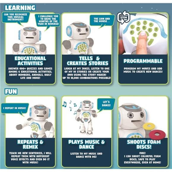 Powerman Max, Remote Control Walking Talking Toy Robot Programmable for Kids 4+ - Picture 5 of 6